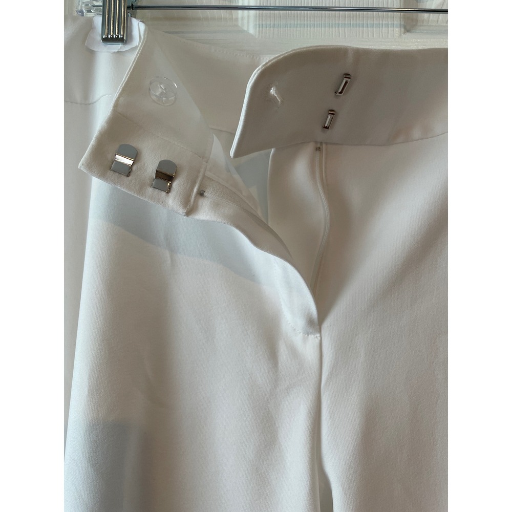 Evan-Picone Dress Pants Womens 14 White Straight Leg Flat Front Black Label Chic - Picture 6 of 16